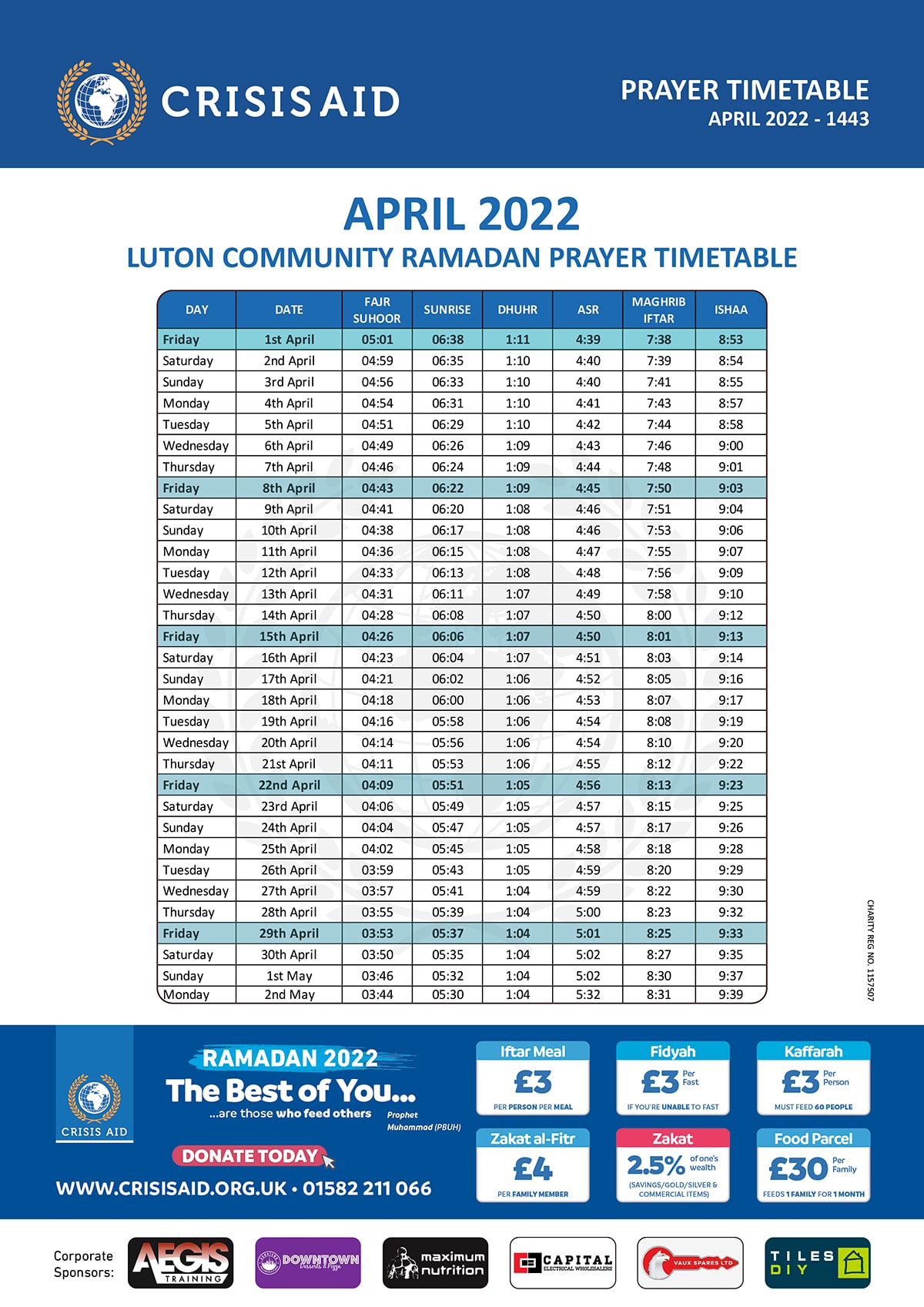 LutonRamadanTimetable2022 » Crisis Aid