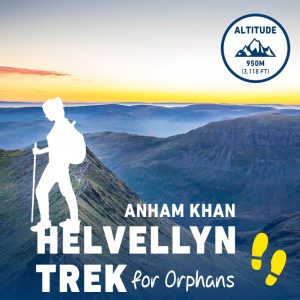 Anham Khan Helvellyn Trek Crisis Aid Orphans Fundraiser