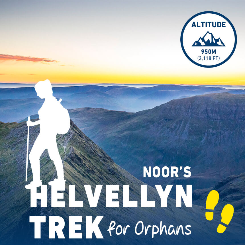 Noors Helvellyn Trek Crisis Aid Orphans Fundraiser