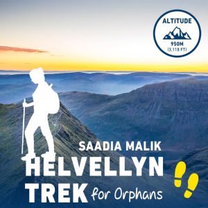 Saadia Malik Helvellyn Trek Crisis Aid Orphans Fund Fundraiser
