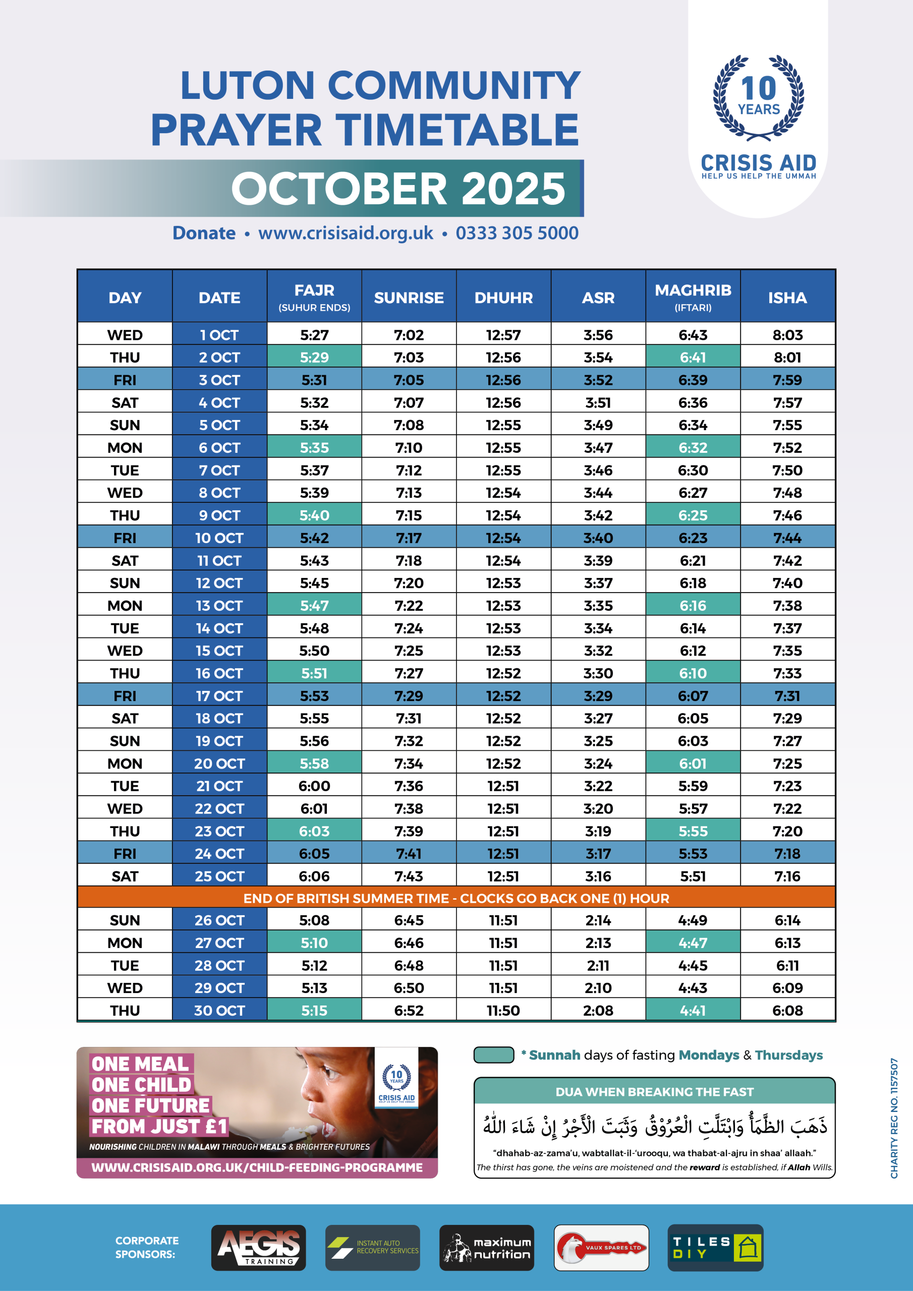 Luton Prayer Times 1 Crisis Aid Luton Prayer Timetable Oct 2025 scaled - Crisis Aid